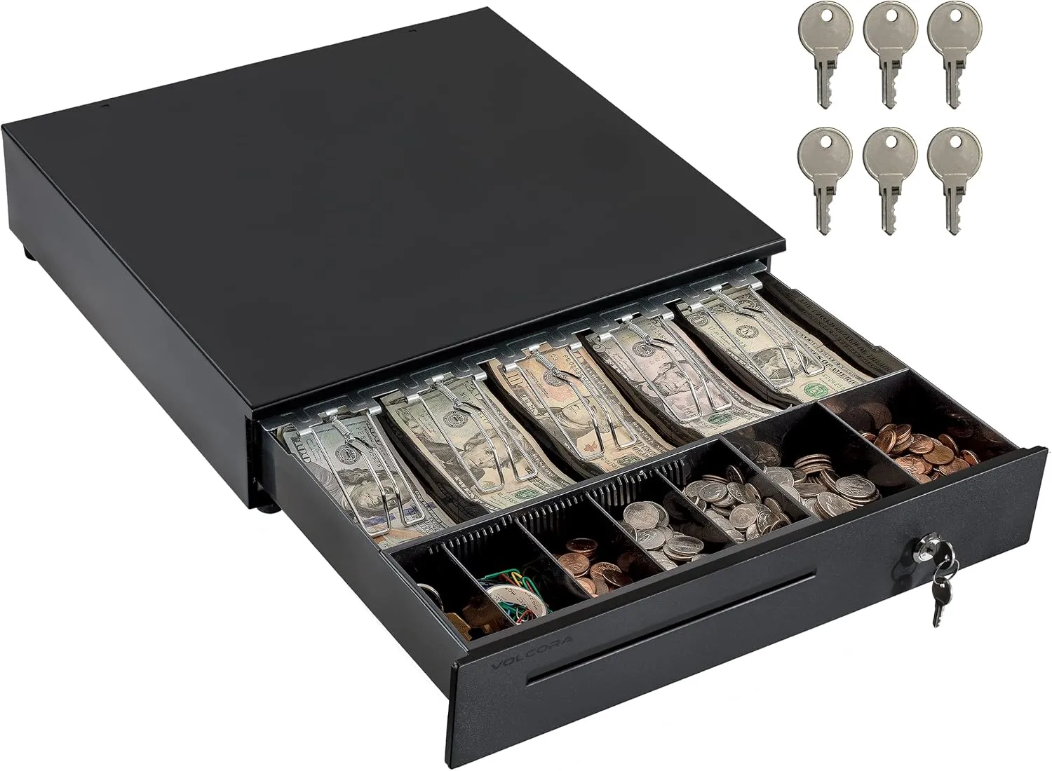 Volcora 16" POS Cash Register Drawer (5 Bill/7 Coin)